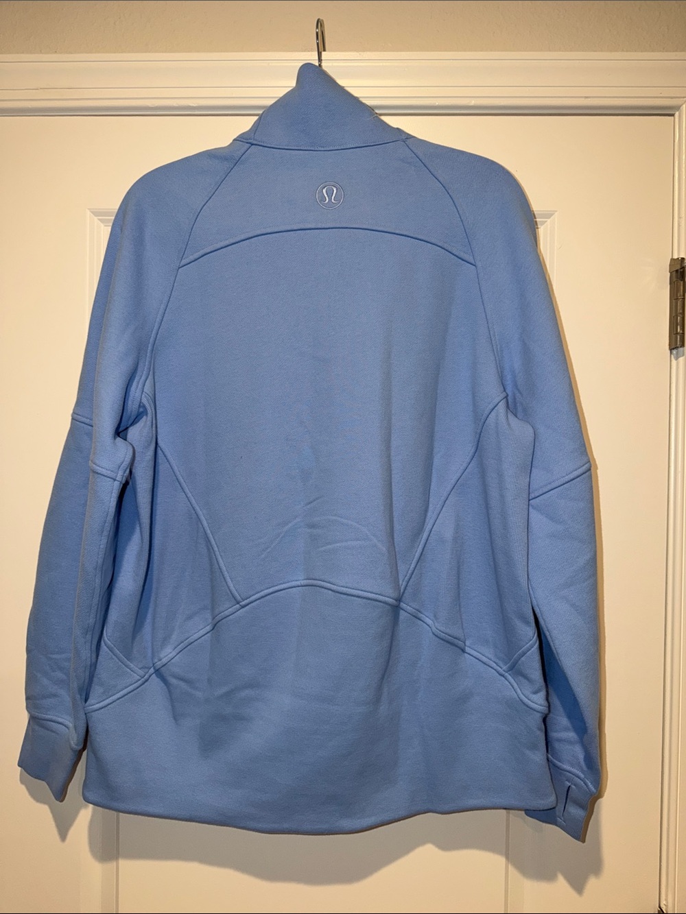 NWOT lululemon athletica Aero Blue Scuba Oversized Funnel-Neck Half Zip - Picture 3 of 4